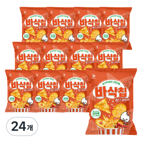 CJ제일제당 바삭칩 핫스파이시맛, 45g, 24개