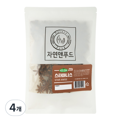 ADDCOOK 팔각, 300g, 4개