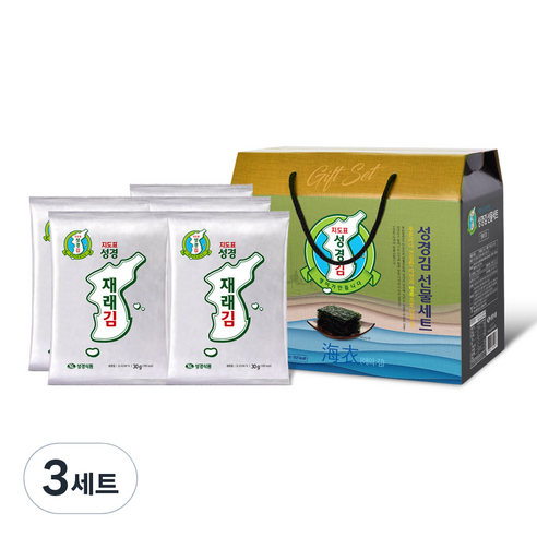 지도표성경 재래전장김 행복E세트, 3개
