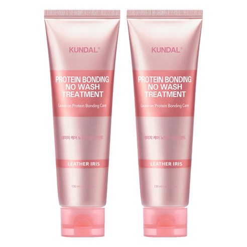 쿤달 프로틴 데미지 케어 노워시 트리트먼트 레더아이리스향, 130ml, 2개