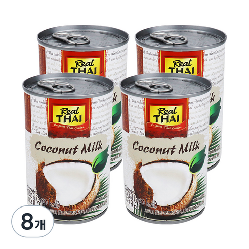 리얼타이 코코넛밀크, 400ml, 8개