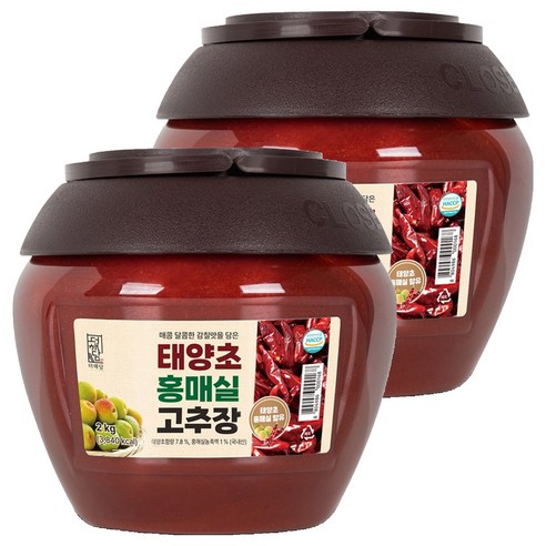 더해담 홍매실 고추장, 2kg, 2개
