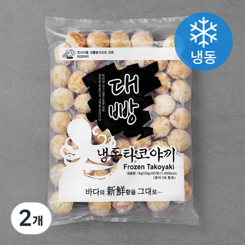 대빵 타코야끼 (냉동), 1kg, 2개