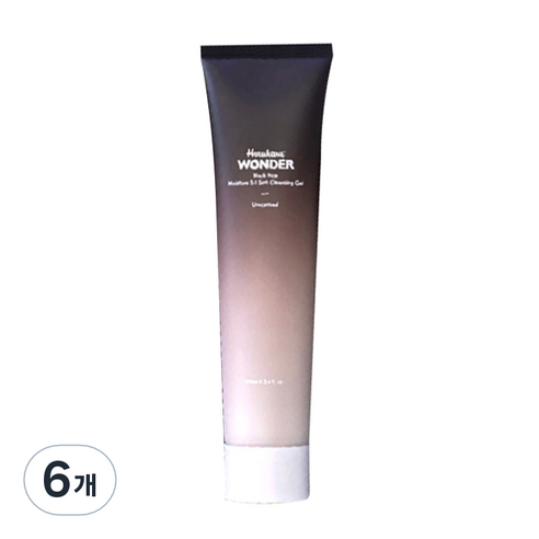 하루하루 원더 블랙 라이스 모이스처 약산성 소프트 클렌징 젤, 100ml, 6개
