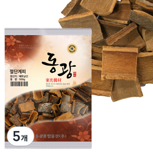 동광종합물산 절단계피, 500g, 5개