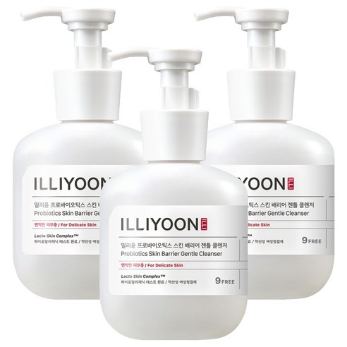 일리윤 프로바이오틱스 스킨 배리어 젠틀클렌저 여성청결제 젤타입, 300ml, 3개