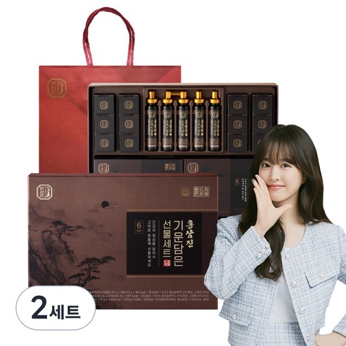 한삼인 홍삼진 기운담은 선물세트+쇼핑백, 2세트