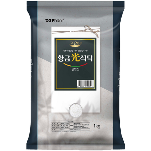 대구농산 더담은 황금빛식탁 백미, 1kg, 1개