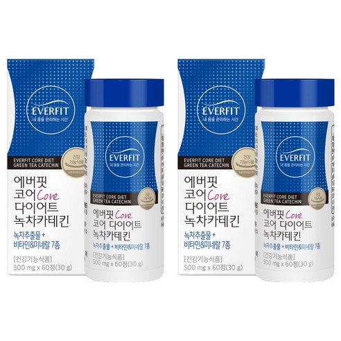 에버핏 코어 다이어트 녹차카테킨, 60정, 2개