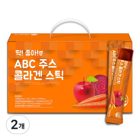 미쁨생활건강 딱좋아 ABC주스 콜라겐 젤리스틱, 1.2kg, 2개