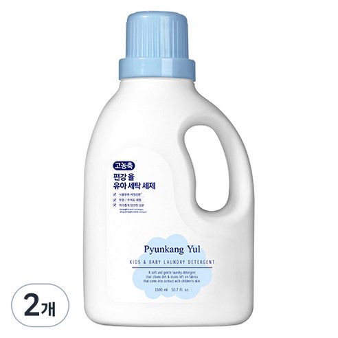 편강율 고농축 유아 세탁세제 1.5L, 2개, 1500ml