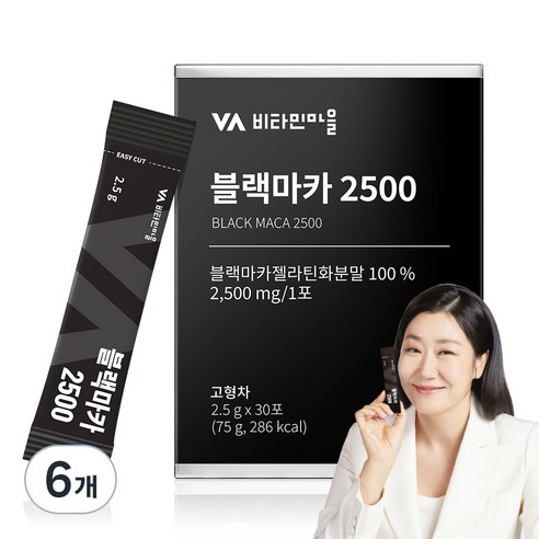 비타민마을 블랙마카 2500, 75g, 6개