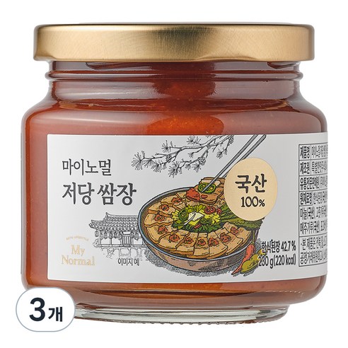 마이노멀 저당 쌈장, 230g, 3개