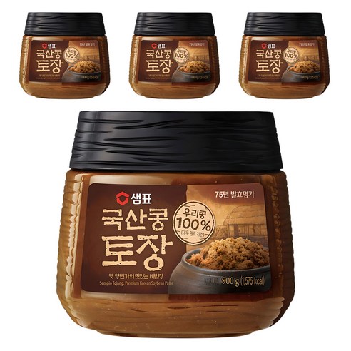 샘표 국산콩 토장, 900g, 4개