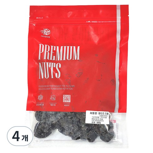 다다모마켓 건자두, 500g, 4개