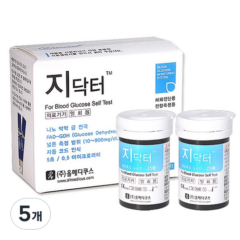 지닥터 혈당시험지, 50개입, 5개