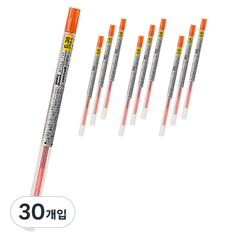 스타일핏 유니볼 시그노 젤잉크 리필심 UMR-109 0.38mm, 만다린오렌지, 30개