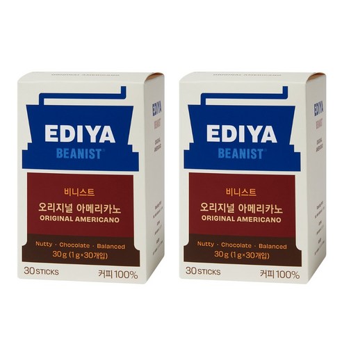 이디야 비니스트 오리지널 아메리카노, 30개입, 2개