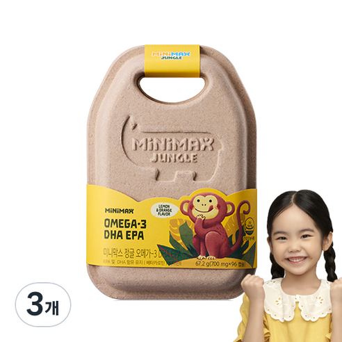 동아제약 미니막스 정글 오메가 3 DHA EPA, 96정, 3개
