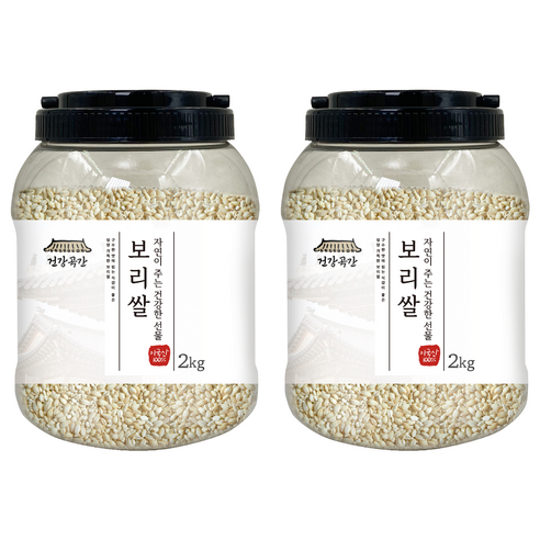건강곡간 미국산 보리쌀, 2kg, 2개