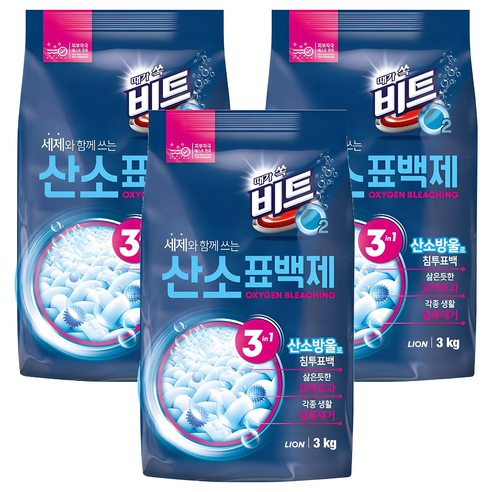 비트 오투 산소 표백제, 3kg, 3개