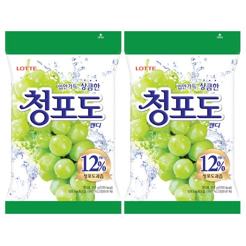 청포도 캔디, 153g, 3개