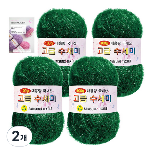 야나 대용량 수세미 100g x 4p + C 인쇄도안 8종 세트, 104 진초록, 2개