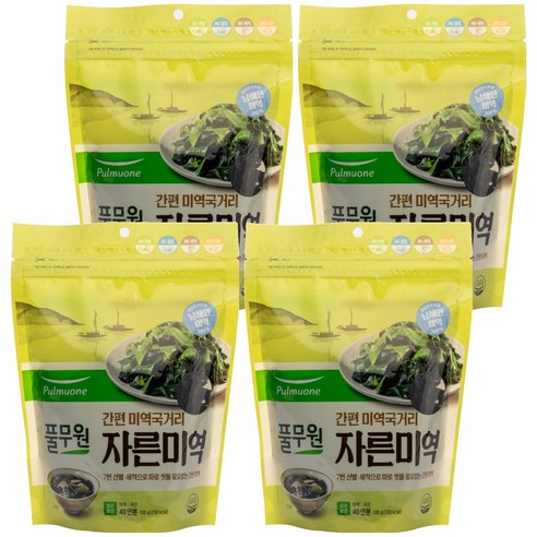 풀무원 간편 미역국거리 자른미역, 100g, 4개