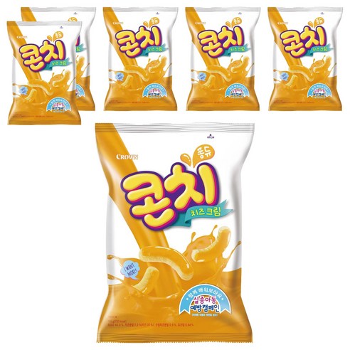 크라운 콘치 치즈크림, 135g, 6개