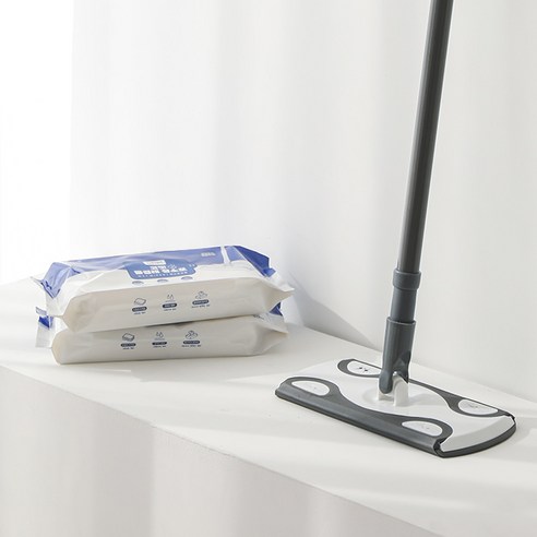 코멧 막대걸레 + 물걸레 청소포 30매 2팩, 1세트