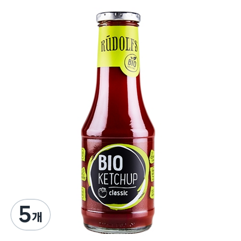 루돌프 유기농 케첩 클래식, 530g, 5개