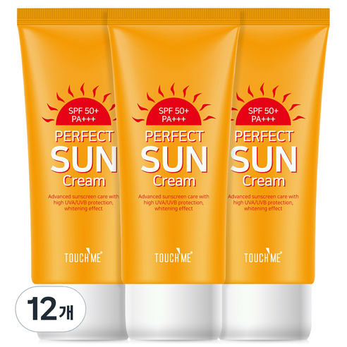 터치미 퍼펙트 선크림 SPF50+ PA+++, 60ml, 12개