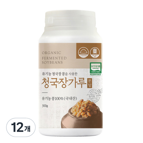 유기농마루 유기농 청국장 분말, 12개, 300g