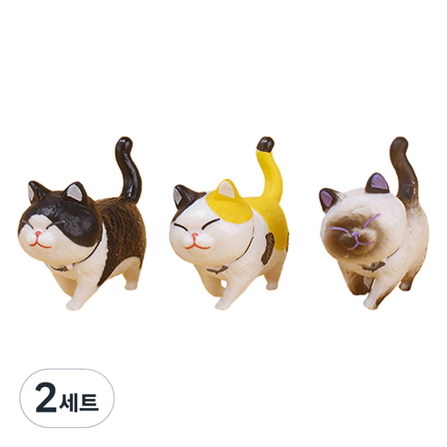 월드크린 산책 고양이 피규어 1세대 C타입 세트, 2세트