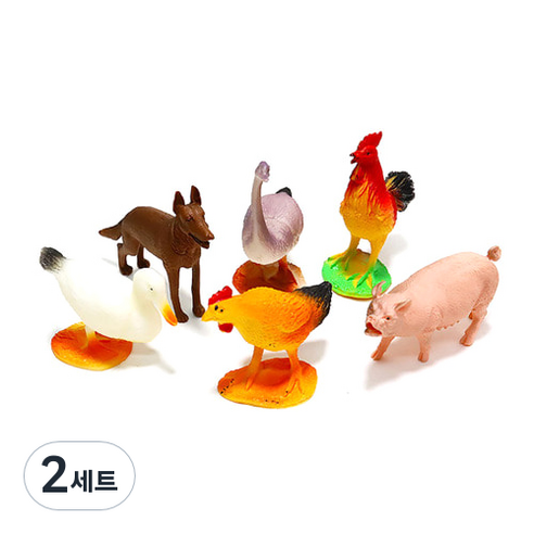 캐스비 네이처 그린사파리 피규어 농장동물, 2세트