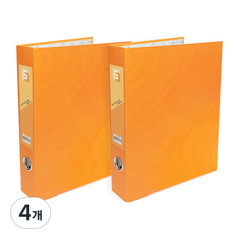 투코비 도노 D링 바인더 3공 A4 5cm, 주황, 4개