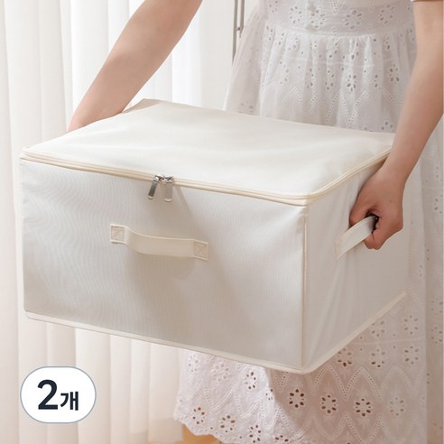 엘듀아 리빙박스, 2개, 화이트, 39L