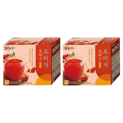 담터 오미자 플러스 과실차, 18g, 15개입, 2개