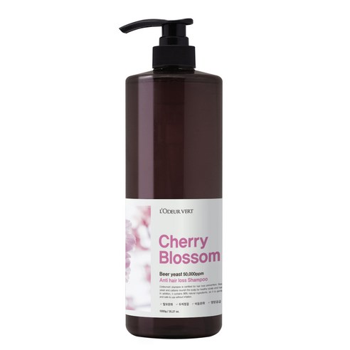 로더베르 맥주효모 50000ppm 탈모완화 샴푸 체리블라썸, 1000g, 1개
