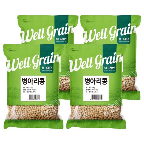 웰그레인 병아리콩, 1kg, 4개