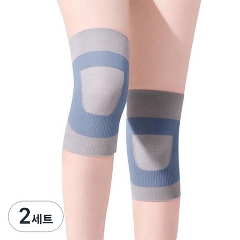 앙멧 얇은 스판 무릎 보호대 블루 2p, 2세트