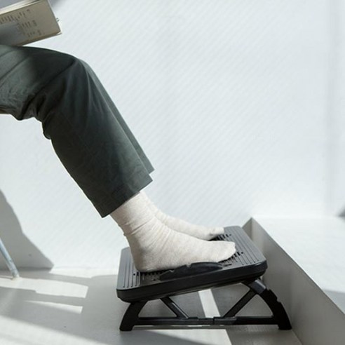 리빙숲 각도조절 브리즈 발받침대, 블랙