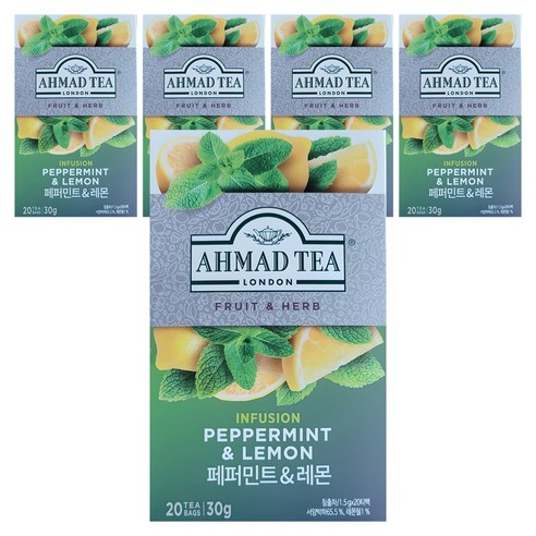 아마드티 페퍼민트 레몬 티, 1.5g, 20개입, 5개