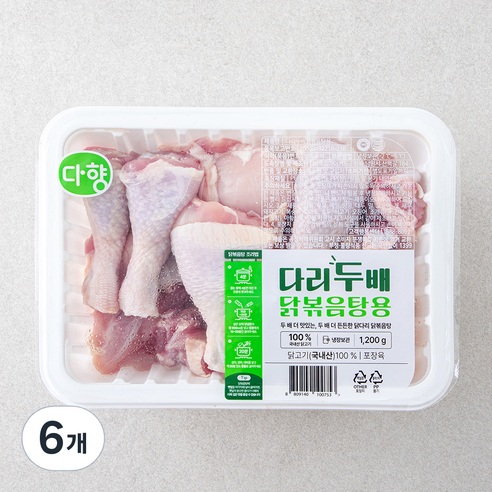 다향오리 다리두배 닭볶음탕용 닭고기 (냉장), 6개, 1.2kg