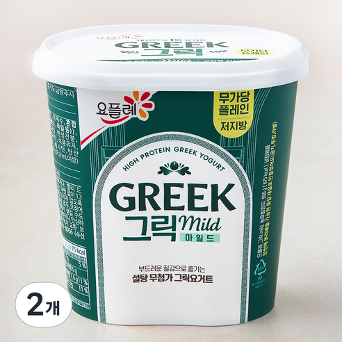 요플레 그릭 마일드 요거트, 900g, 1개입, 2개