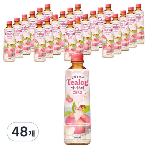 티로그 납작복숭아 아이스티 홍차 제로, 500ml, 48개