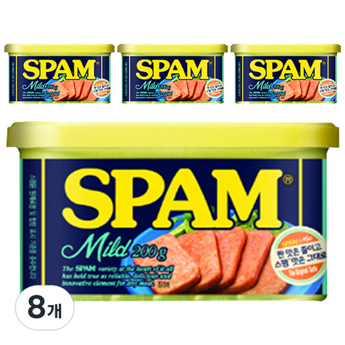 스팸 마일드 햄통조림, 200g, 8개