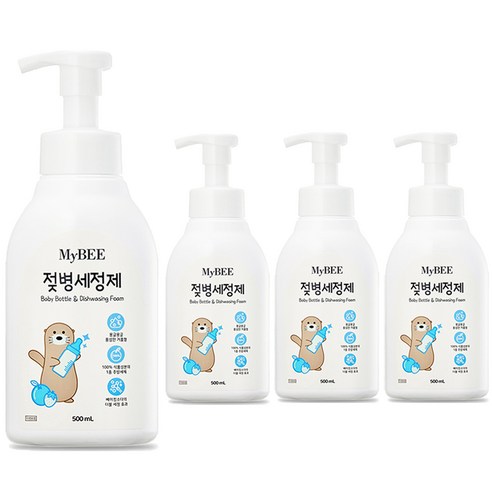 마이비 젖병세정제 거품형, 500ml, 4개