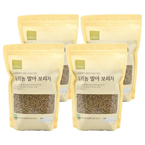 올가홀푸드 우리땅에서 자란 보리로 만든 유기농 발아 보리차, 500g, 1개입, 4개