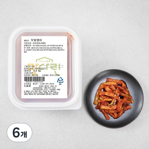 무말랭이, 0.3kg, 6개